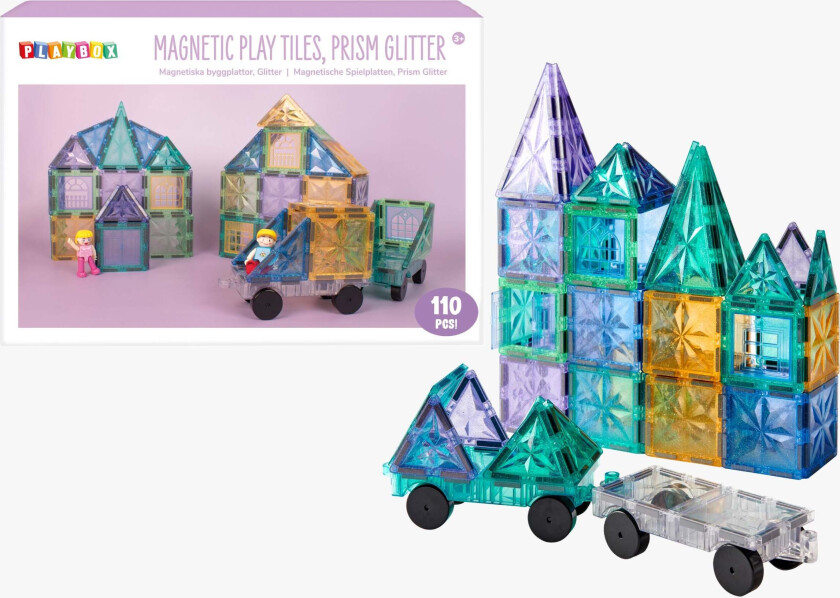 Magnetiske Brikker Glitter 110 Deler - Magnetleker