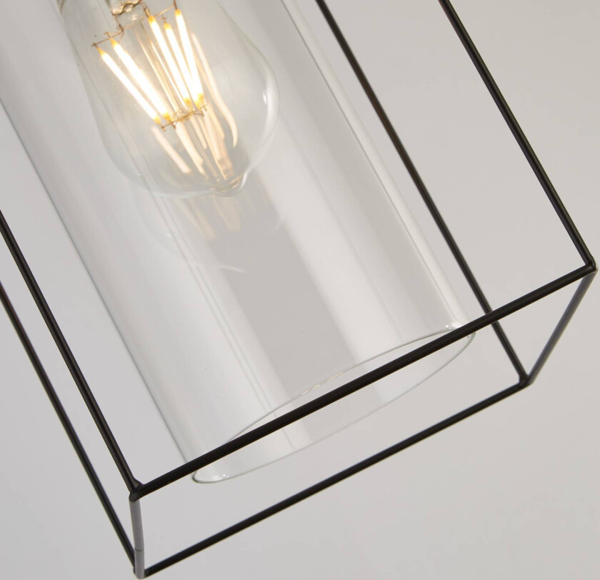 Pendellampe Vesperon, transparent, glass, 1 lyskilde, 15 cm