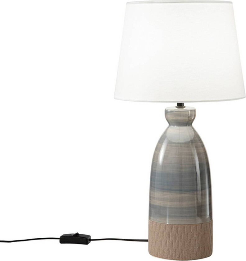 Bordlampe Navajo, høyde 49 cm, fargerik/hvit, keramikk/stoff