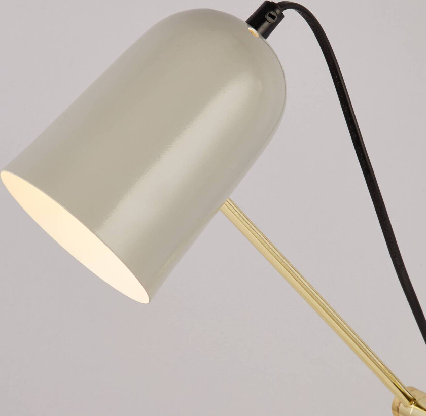 Bordlampe Nerath, grå, stål/marmor, 32 cm, E14
