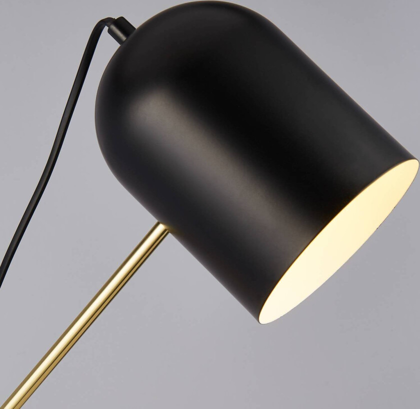 Gulvlampe Zaliha, svart/gull, metall, 120 cm, E27