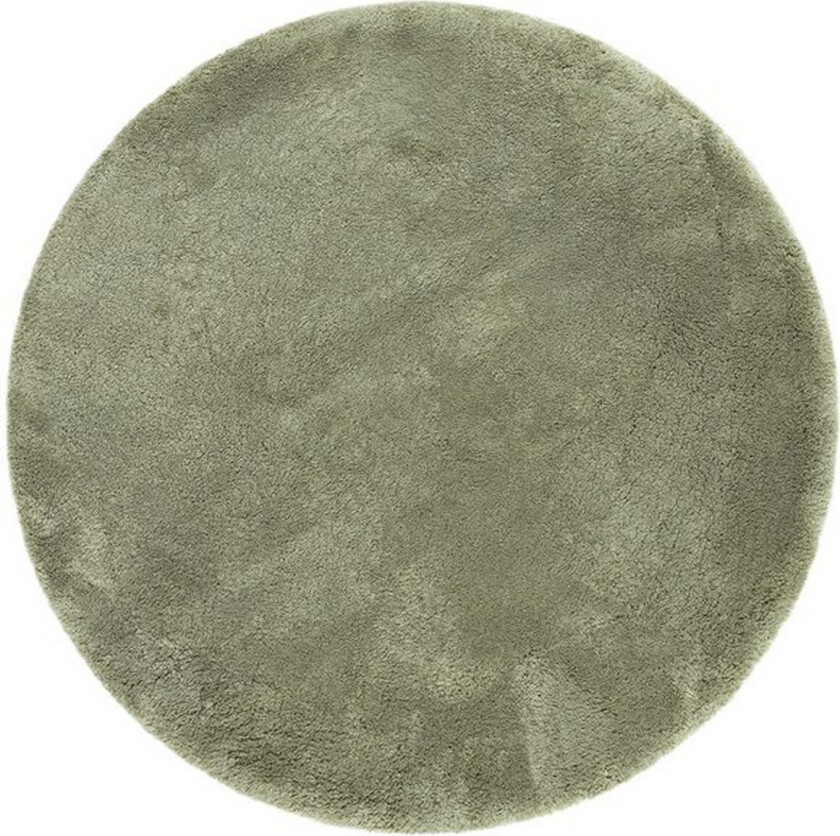 Langhåret teppe Royal Deluxe Rund - 160x160 cm, Grønn