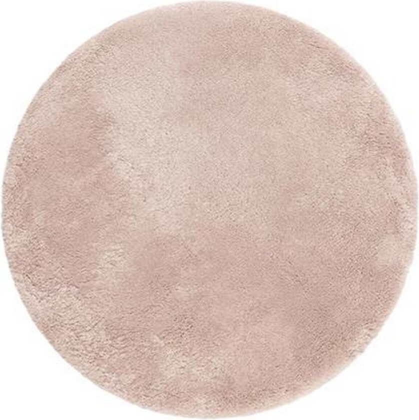 Langhåret teppe Royal Deluxe Rund - 120x120 cm, Støvrosa