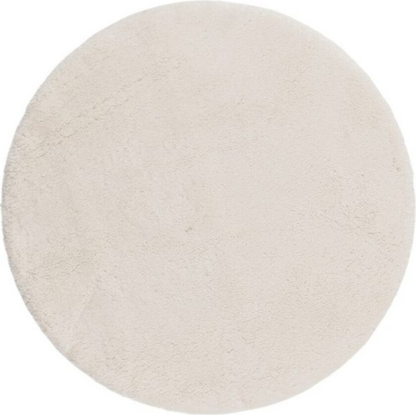 Langhåret teppe Royal Deluxe Rund - 160x160 cm, Krem