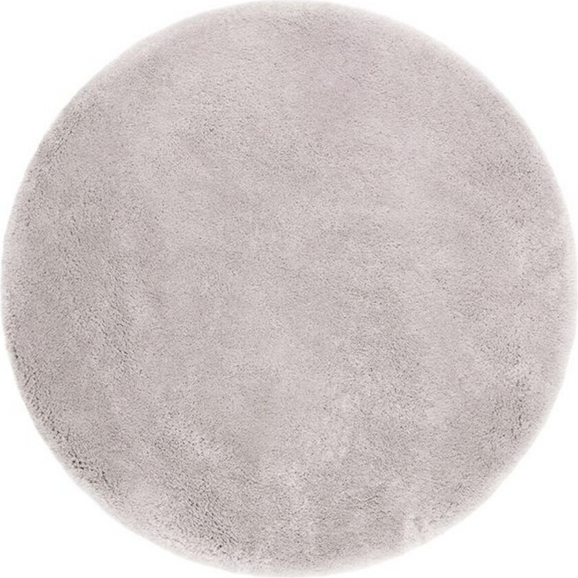 Langhåret teppe Royal Deluxe Rund - 120x120 cm, Sølv