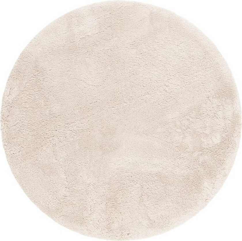 Langhåret teppe Royal Deluxe Rund - 120x120 cm, Natur