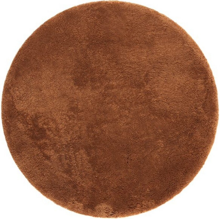 Langhåret teppe Royal Deluxe Rund - 120x120 cm, Terrakotta