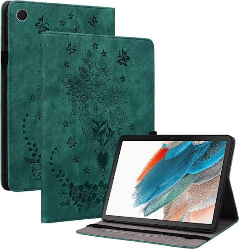 Til Samsung Galaxy Tab A11+ Deksel Med Roseblomst Preging