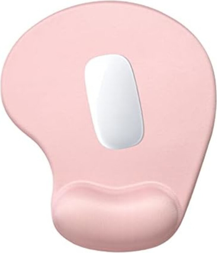 Ergonomisk musematte med håndleddsstøtte 225x195mm, gelmusematte med sklisikker PU-base, smertelindrende minneskum