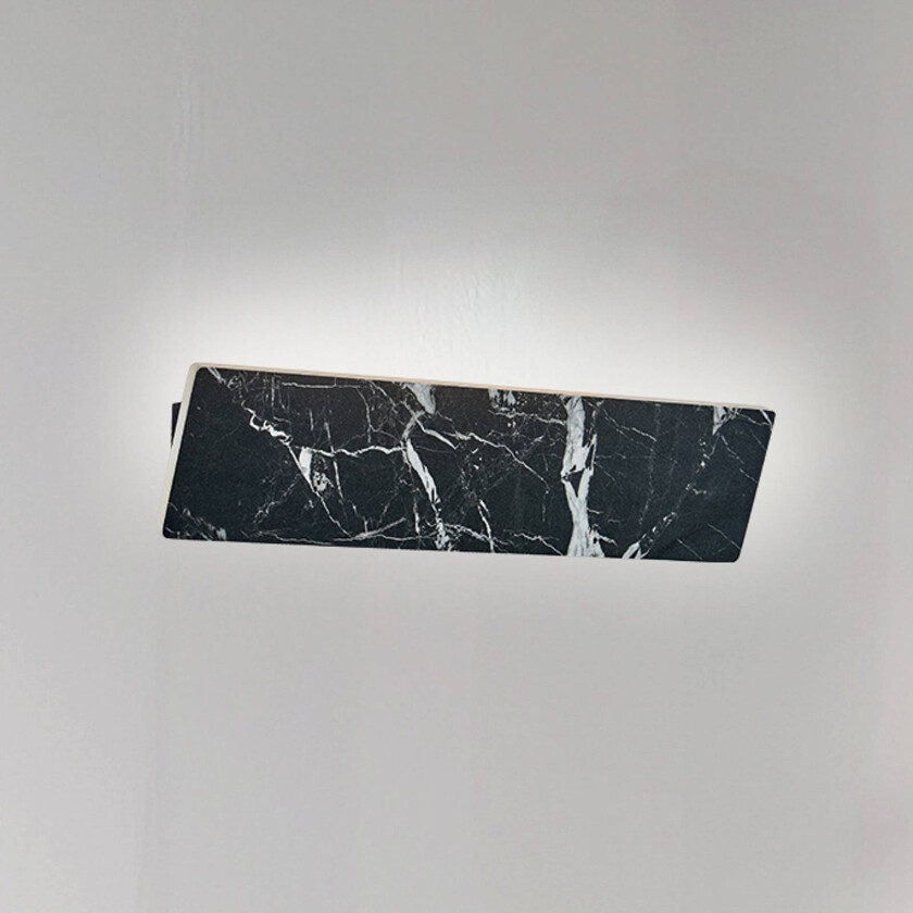 LED-vegglampe Selena, bredde 40 cm, svart, kunststein