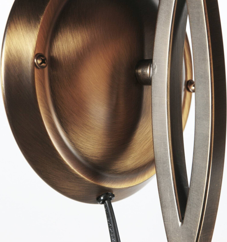 Vegglampe Anthea, bronse, krem, metall, glass, E27