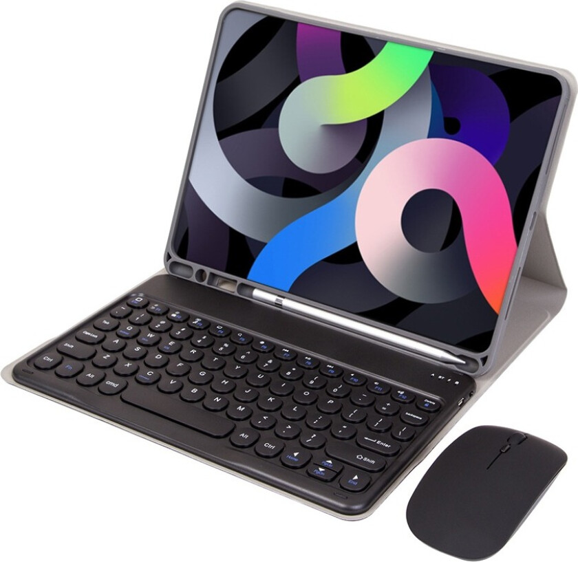 Bluetooth-tastaturdeksel med mus kompatibelt med Samsung Galaxy Tab A9+ 11-tommers - Svart