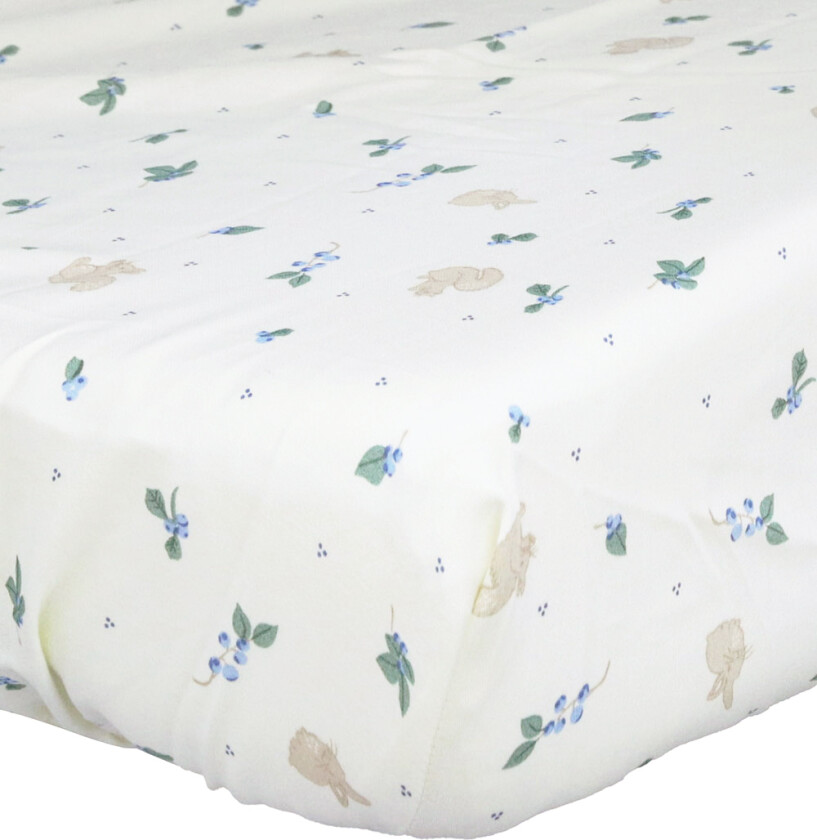 Stretchlaken - 60x120x15 cm - Blåbær - - OneSize - Laken