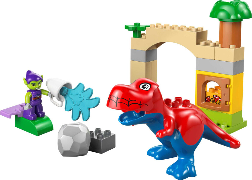 Dinosauren Spidey-Rex mot Green Goblin
