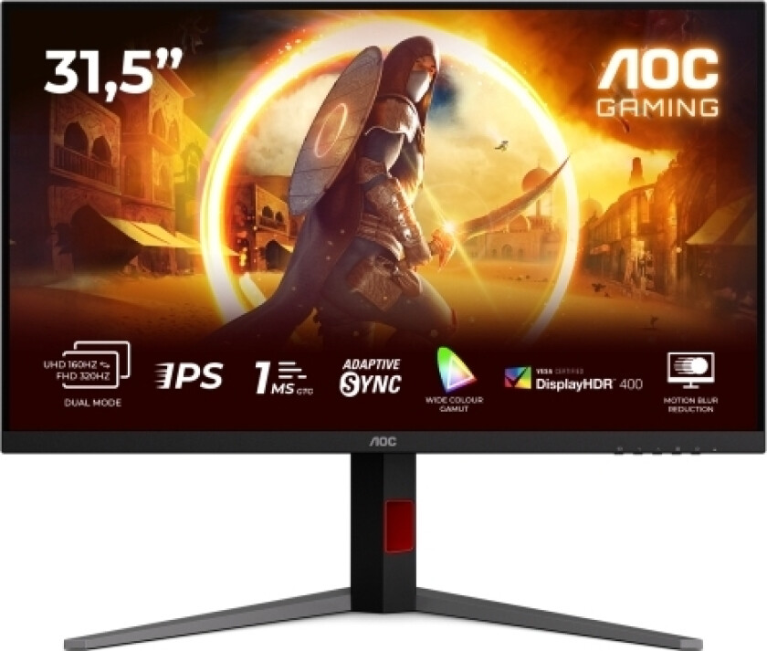 G4 U32G4U, 80 cm (31.5), 3840 x 2160 piksler, 4K Ultra HD, 1 ms, Sort, Rød