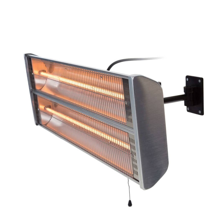 Terrassevarmer Subra 2400 W halogen sølv HWM24