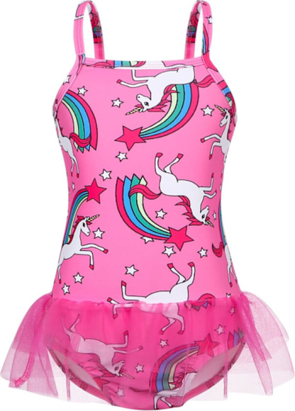 Jenter Enhjørning Badedrakt Svømmedrakt Barn Tutu Skjørt Ett Stykke Badetøy Leotard Barn Svømme Sommerferie Strandklær