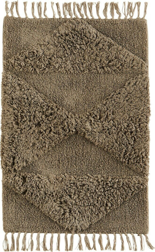 Tufted Badematte 60x90 Cm Mørkegrønn - Ensfargede tepper Bomull Taupe - PI-10797C