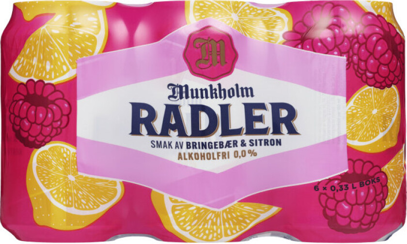 Bilde av Munkholm Radler Br.Bær/Sitron 0,33lx6 boks