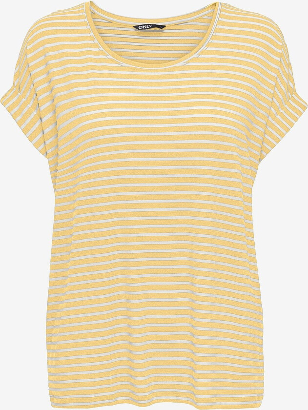 Topp carMoster Stripe S/S O-neck Top Jrs - Gul