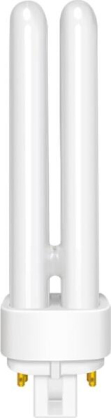 G24q-1 Kompakt lysrør 4-pinners, 13W Varmhvit 2700K, 2U Dobbeltrørs energisparende lampe, 220V, Ikke-dimbar