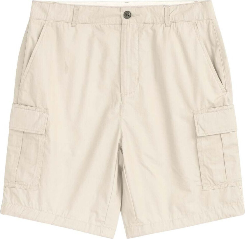 Fig Loose Cargo Poplin Shorts Light Feather Gray S, Light Feather Gray
