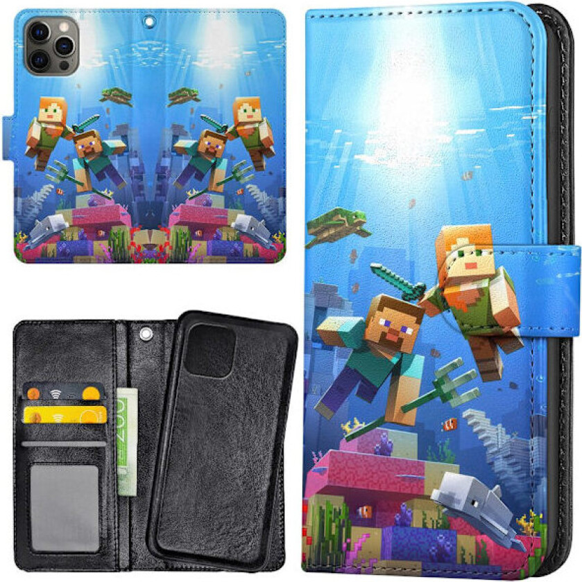 iPhone 13 Pro - Lommebok Deksel Minecraft