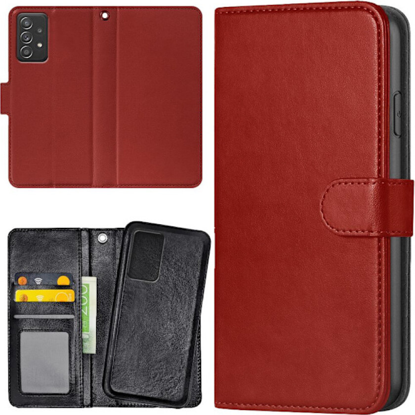 Samsung Galaxy A52/A52s 5G - Lommebok Deksel Mørkrød