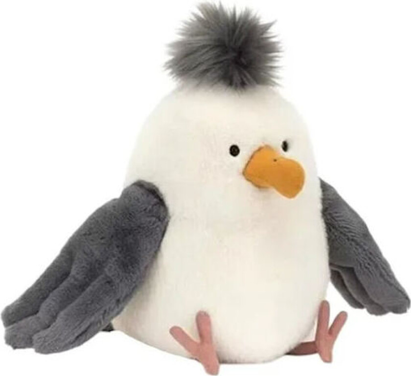 Jellycat Kosedyr, Jellycat Måke Kosedyr, Måke Kosedyr Samlerleke, Søte Kosedyr, Myk og Kosete, 25 cm