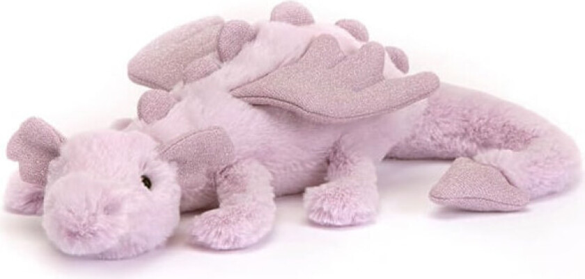 Jellycat Stor Rosa Drage Plysjleke 66cm, Mytisk Myk Leke, Klassisk Barnegave, Fantasy Kosedyr Purple Edition lilla