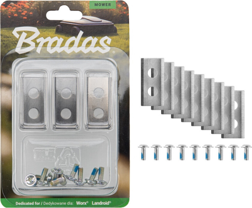 Bilde av knivsett til WORX/Landroid robotgressklippere - 9 stk