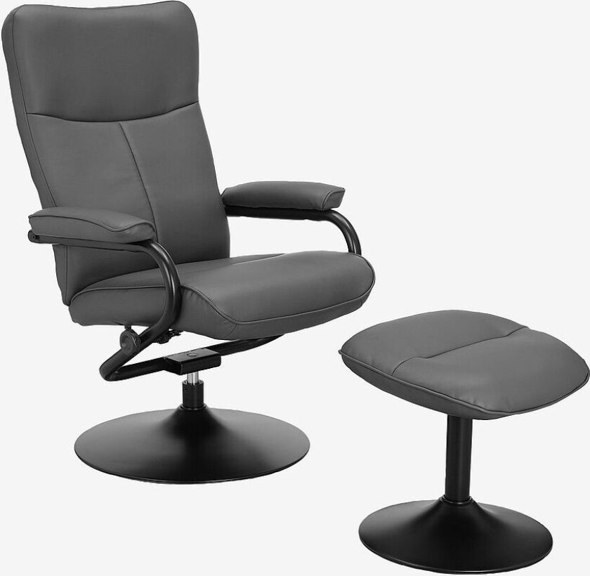 Hvilestol med krakk Istad, Grå