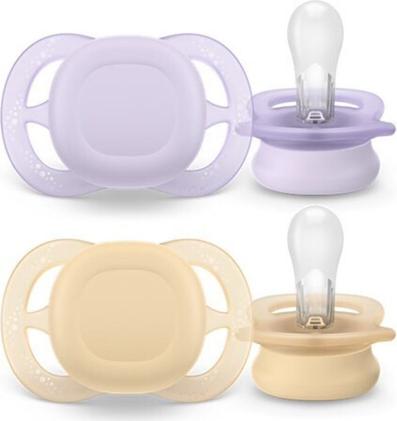 Avent Ultra Start Smokk 0-2 mnd, lilla/gul, 2 stk