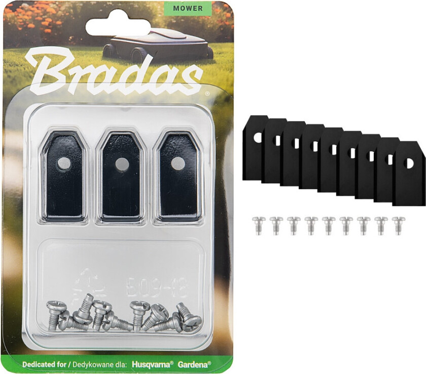 Bilde av Knivsett til Husqvarna/Gardena robotgressklippere - 9 stk., 0,75 mm
