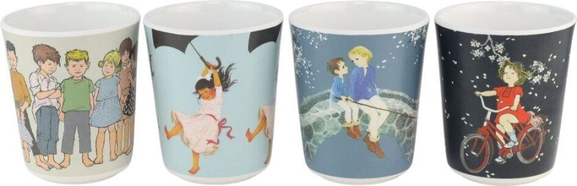 Samlarkoppar 4-pack, Astrid Lindgren