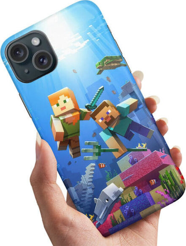iPhone 15 - Deksel/Mobildeksel Minecraft