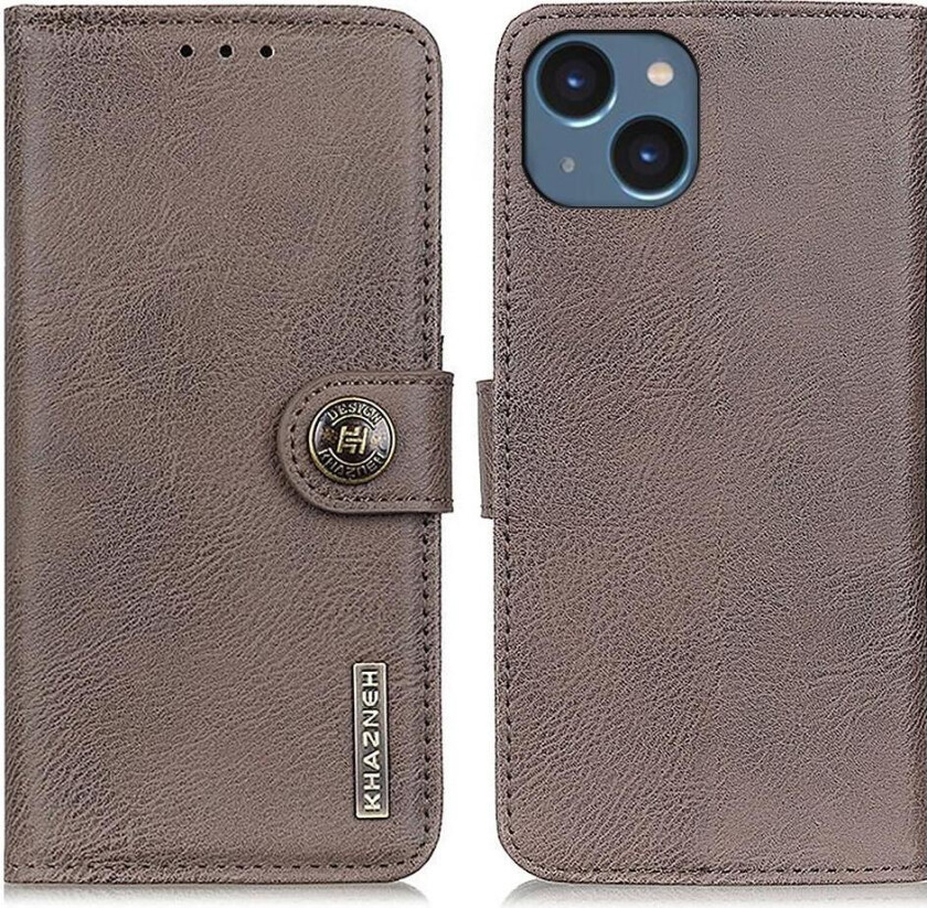 KHAZNEH iPhone 15 Lommebok-deksel - Khaki