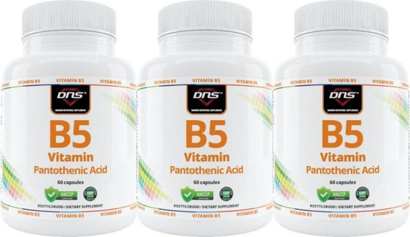 3-pack Vitamin B5 Pantotensyre - 3 x 60 kapsler