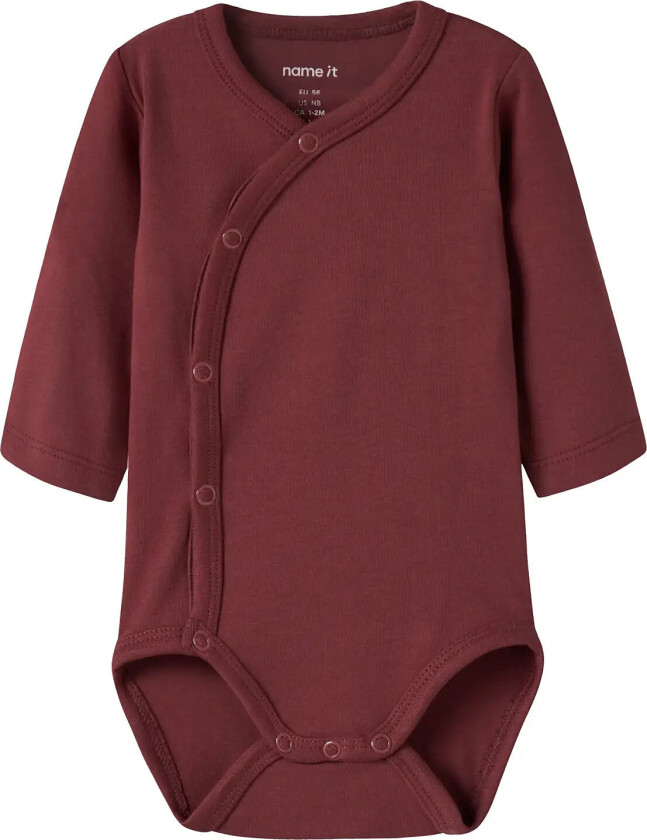 Nbfvulla Ls Wrap Body - Burgundy - 86