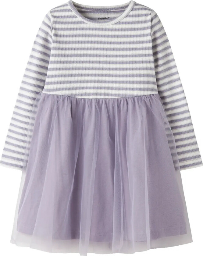 Nmftaias Ls Tulle Dress - Purple - 98