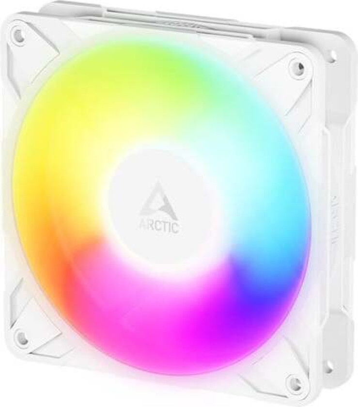 P12 Pro Reverse A-RGB (White) - Kabinettvifte - 120mm - Hvit med RGB-lys