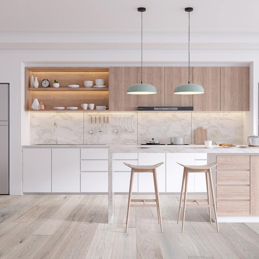 Parkettgulv NQD Oak Latte 5G Mattlakk 1-Stav