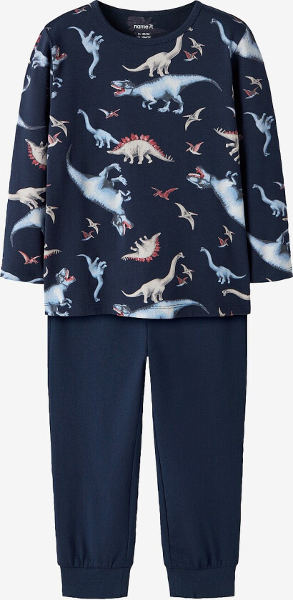 Pysjsett nmmNightset Navy Dino - Blå