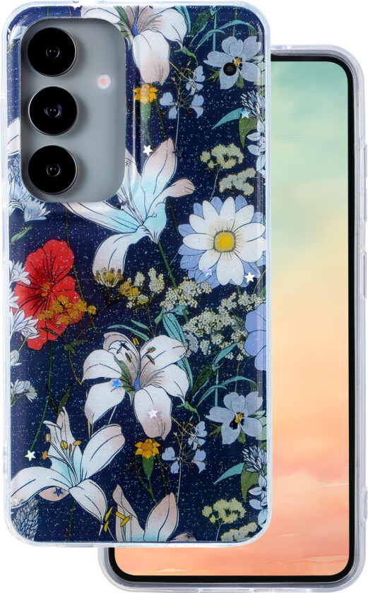 Glow Glam Deksel for Samsung Galaxy S25 - Bl??