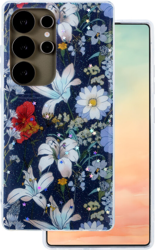 Glow Glam Deksel for Samsung Galaxy S25 Ultra - Bl??