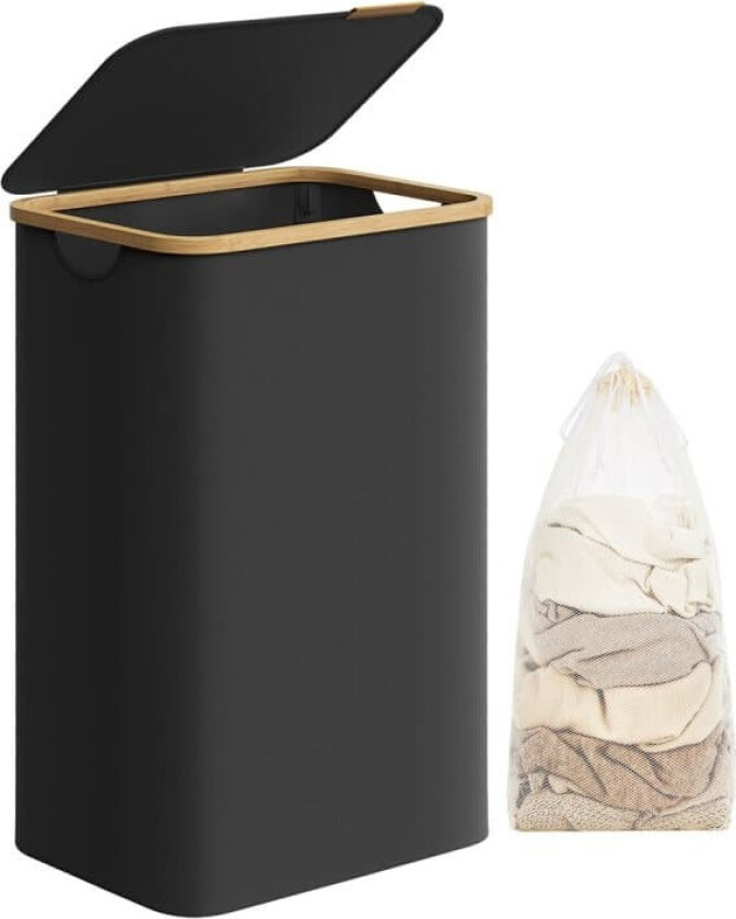 Skittentøyskurv, 42x32x70,5 cm, Svart