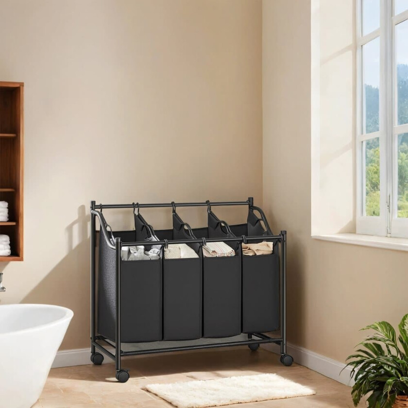 Skittentøyskurv, 87,5x38,5x67 cm, Svart