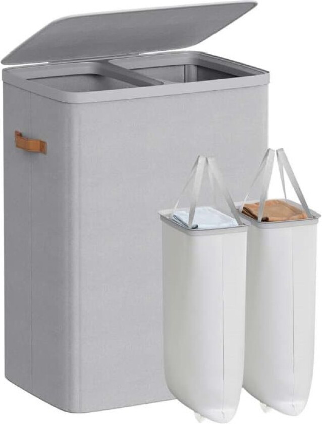 Skittentøyskurv, 56x40x75 cm, Grå