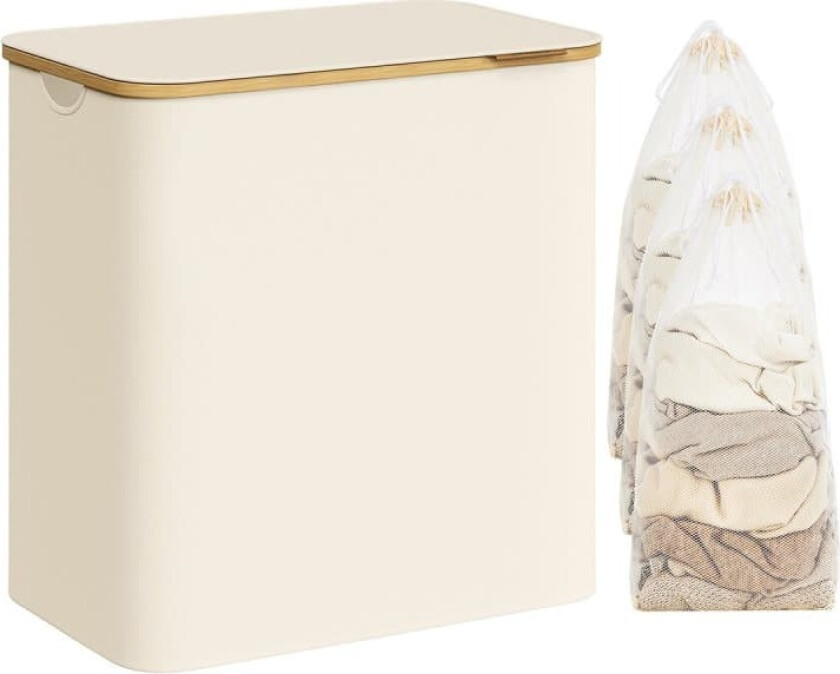 Skittentøyskurv, 60x38.5x70.5 cm, Kremhvit