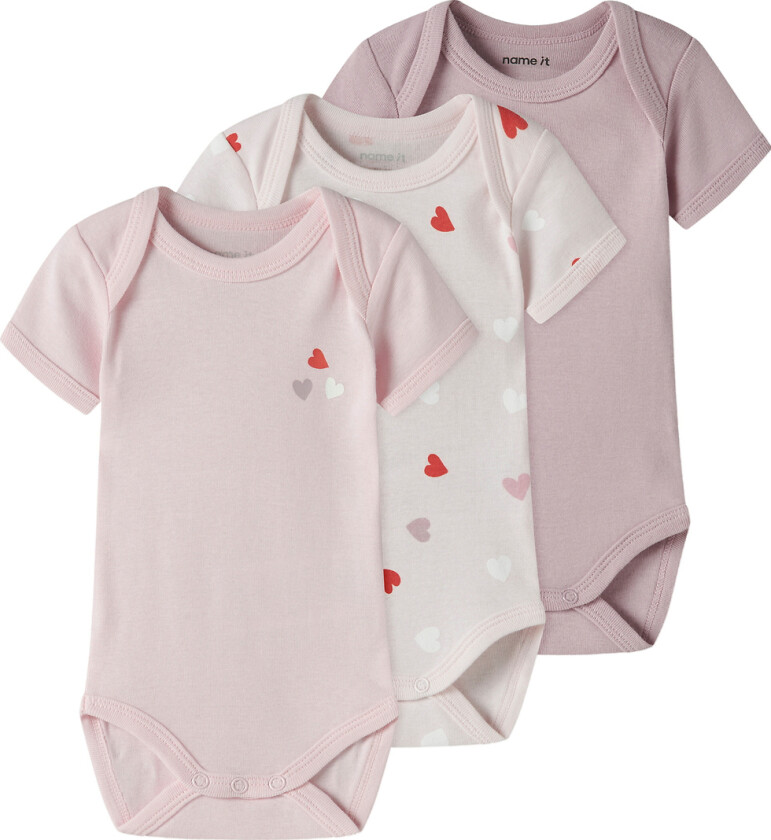 Body k/e - Noos - 3-pack - NbfBody - Carinaria/med Balle - - 2 år (92) - Kortermet body